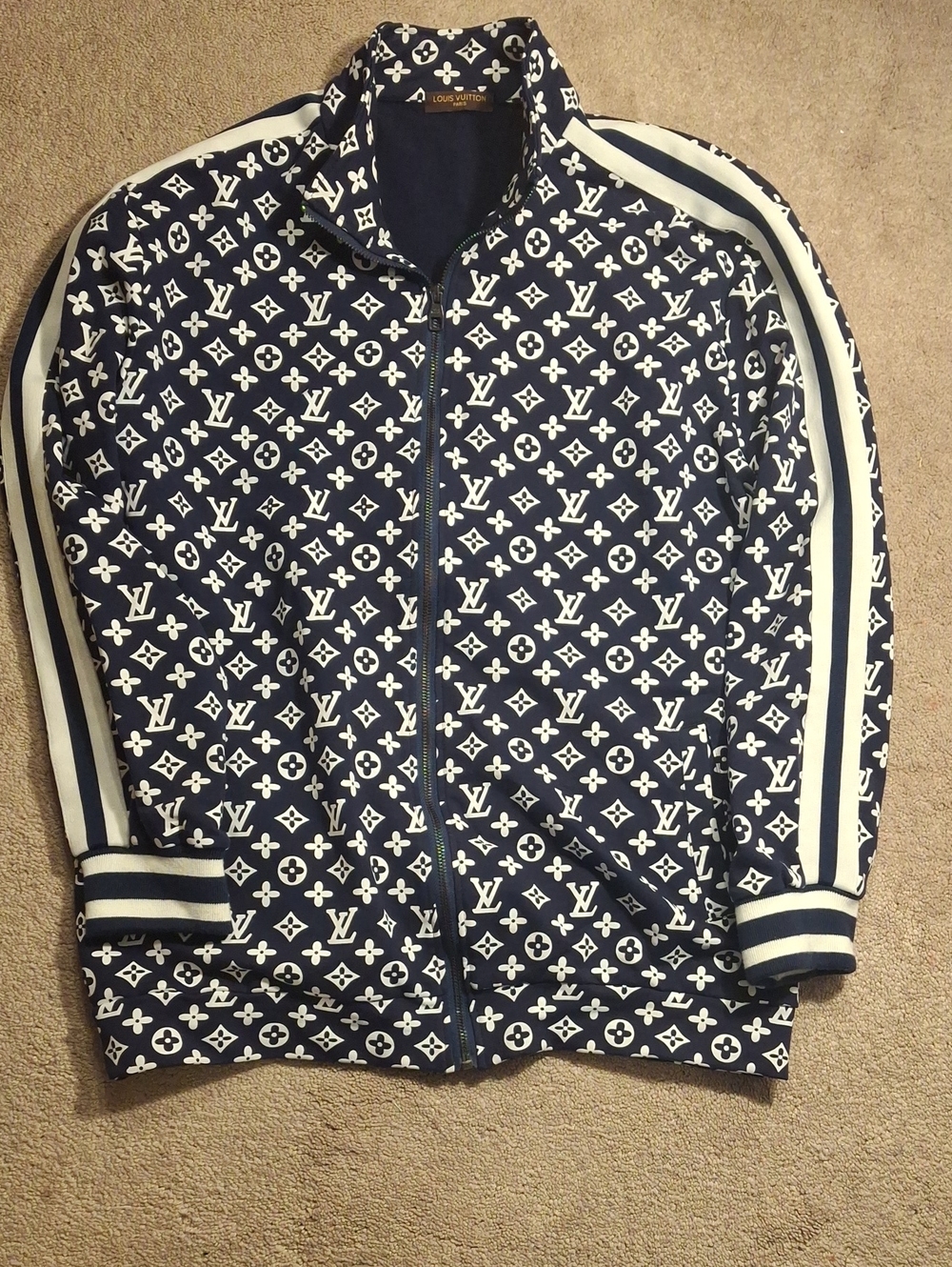 Louis Vuitton Navy & White Monogram Track Jacket